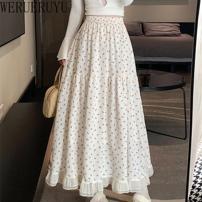 kf-Sf60d9dc80969474eb03caaca917d5967r-Summer-White-Floral-Long-Skirt-Womens-Y2k-Clothes-Fashion-Elastic-High-Waist-Casual-Elegant-Spliced-Gauze